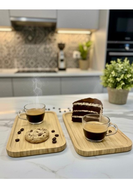 Bambu Ahşap Standlı 6’lı Espresso Fincanı Seti – Şık Sunum ve Kahve Servis Seti indirimleri