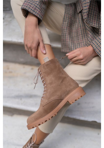 Alvis Kadın Bej Gercek Suet Postal Bot fırsatları