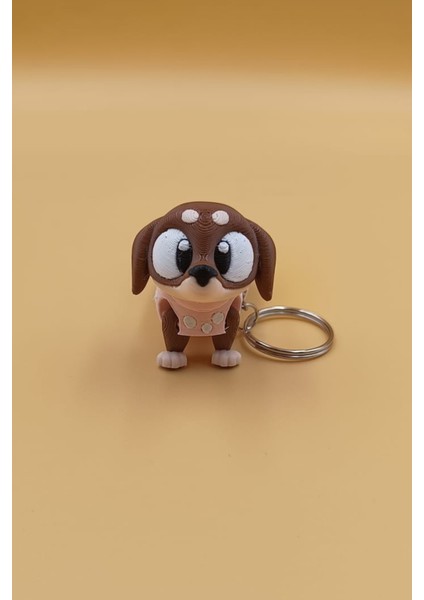 Sosis Köpek (Dachshund) Hareketli Anahtarlık Çanta Süsü Charm