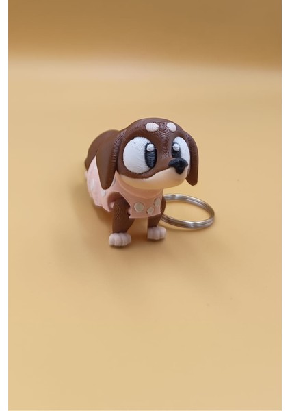 Sosis Köpek (Dachshund) Hareketli Anahtarlık Çanta Süsü Charm fırsatları