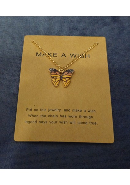 Dilek Kelebeği Koleksiyonu — Renkli Kelebek Kolye Kartlı Hediye modelleri