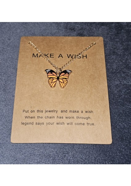 Dilek Kelebeği Koleksiyonu — Renkli Kelebek Kolye Kartlı Hediye fırsatları