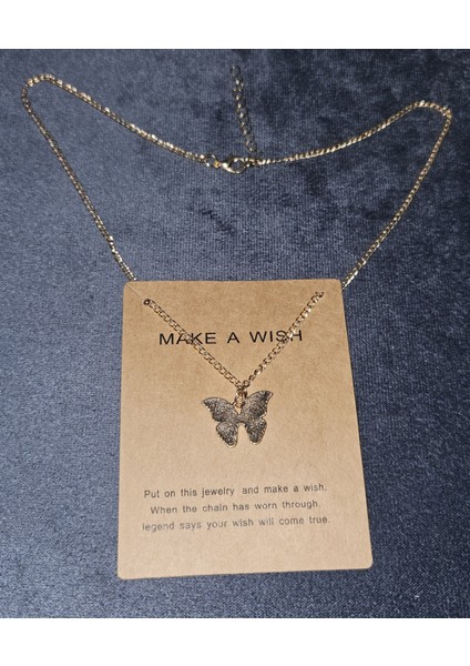 Dilek Kelebeği Koleksiyonu — Renkli Kelebek Kolye Kartlı Hediye indirimleri