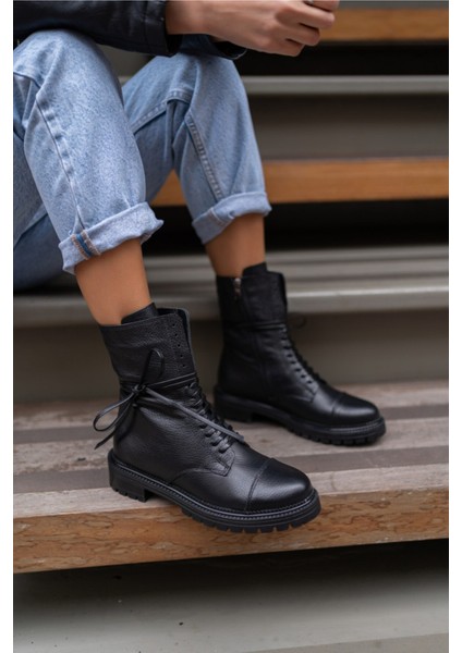 Beboo Kadin Siyah Floter Gercek Deri Bot fiyatları