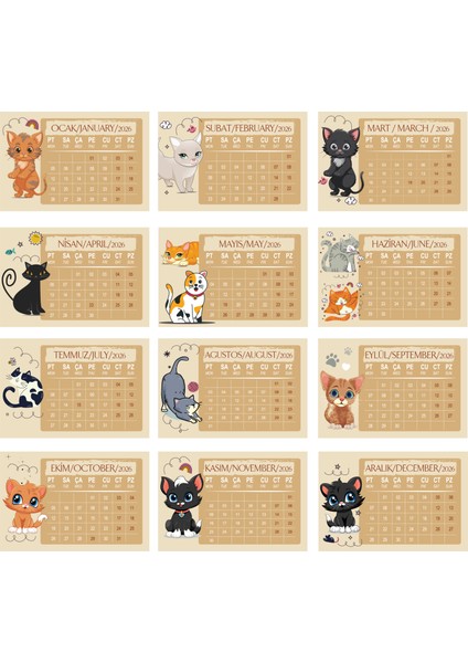 202610X15KEDİLİ-MİNİ Ahşap Şövale Masa Takvimi fırsatları