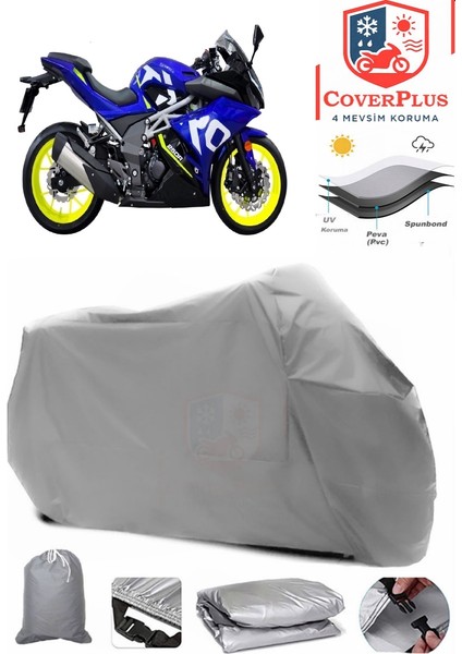 Yuki Taro Gp2 Motor Brandası Gri Motorsiket Brandası Motor Örtüsü Çadır Su Geçirmez Motosiklet Kılıfı Motor Brandası