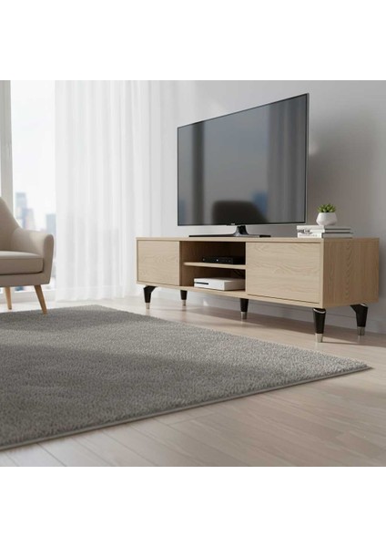 Maya Ayak 15 cm Siyah-Krom Mobilya Kanepe Sehpa Tv Ünitesi Koltuk Genç ve Çocuk Odası Ayağı