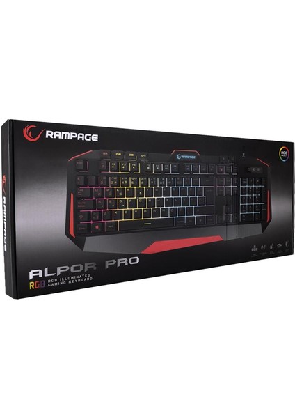 Rampage Kb-Rx7 Alpor Pro Siyah USB Rgb Aydınlatmalı Q Gaming Oyuncu Klavyesi fiyatları