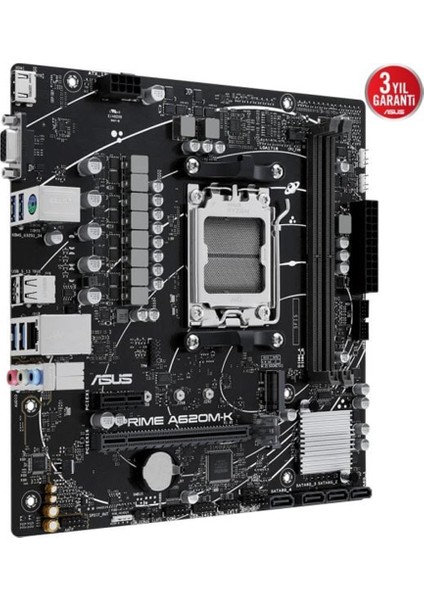 Asus Prime A620M-K 6400MHZ (Oc) Ddr5 Soket Am5 M.2 HDMI VGA Matx Anakart fiyatları