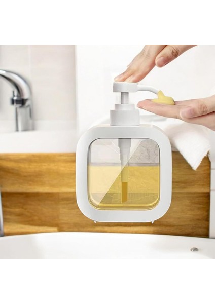 Pompalı Dispenser Sabunluk – Şeffaf Gövde, Modern Tasarım | Sıvı Sabun, Şampuan, Losyon Için 722268 fiyatları