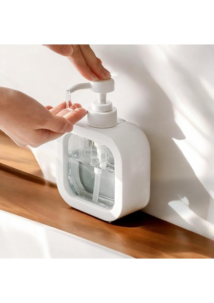 Pompalı Dispenser Sabunluk – Şeffaf Gövde, Modern Tasarım | Sıvı Sabun, Şampuan, Losyon Için 722268 modelleri