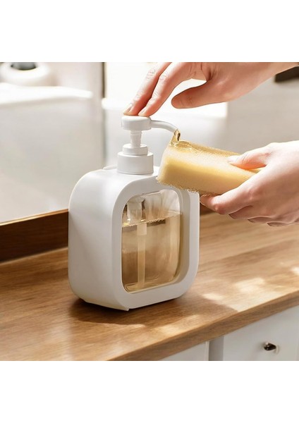 Pompalı Dispenser Sabunluk – Şeffaf Gövde, Modern Tasarım | Sıvı Sabun, Şampuan, Losyon Için 722268 fırsatları