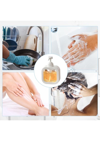 Pompalı Dispenser Sabunluk – Şeffaf Gövde, Modern Tasarım | Sıvı Sabun, Şampuan, Losyon Için 722268