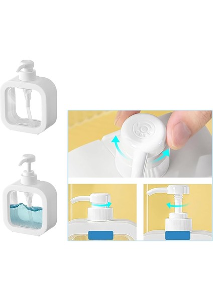 Pompalı Dispenser Sabunluk – Şeffaf Gövde, Modern Tasarım | Sıvı Sabun, Şampuan, Losyon Için 722268