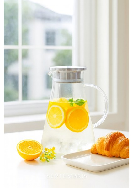 Borosilikat Cam Sürahi Karaf 1,5 Lt