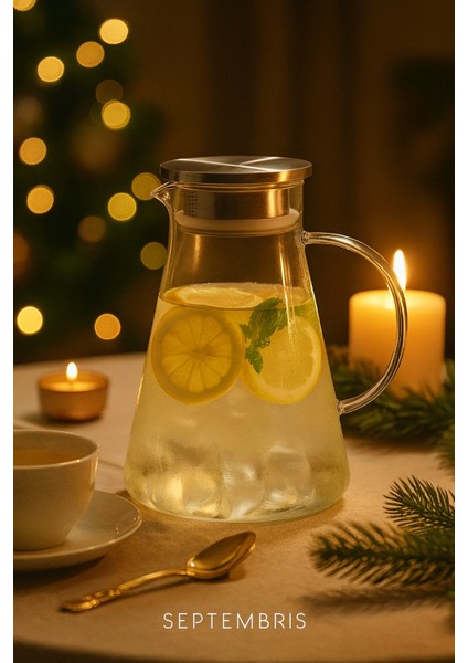 Borosilikat Cam Sürahi Karaf 1,5 Lt