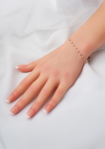 Lacivert Mineli 14 Ayar Altın Bileklik fiyatları