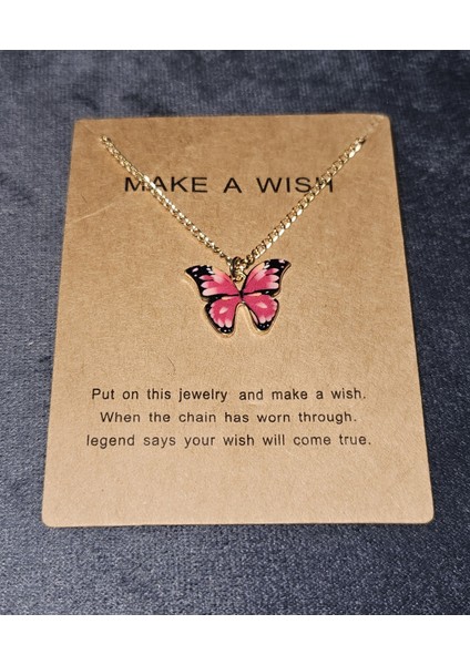 Dilek Kelebeği Koleksiyonu — Renkli Kelebek Kolye Kartlı Hediye