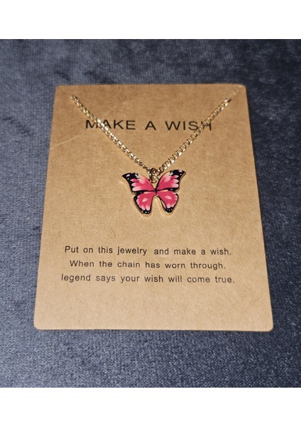 Dilek Kelebeği Koleksiyonu — Renkli Kelebek Kolye Kartlı Hediye modelleri