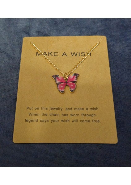 Dilek Kelebeği Koleksiyonu — Renkli Kelebek Kolye Kartlı Hediye fırsatları