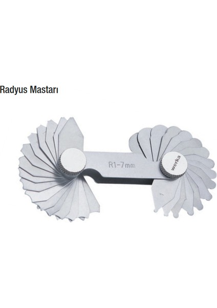 Radyus Mastarı 17 Bıçak R1-7mm fiyatları