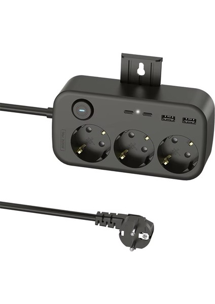 3680W Akım ve Çocuk Korumalı 2-Usb A 2-Type C Girişli Duvar Aparatlı