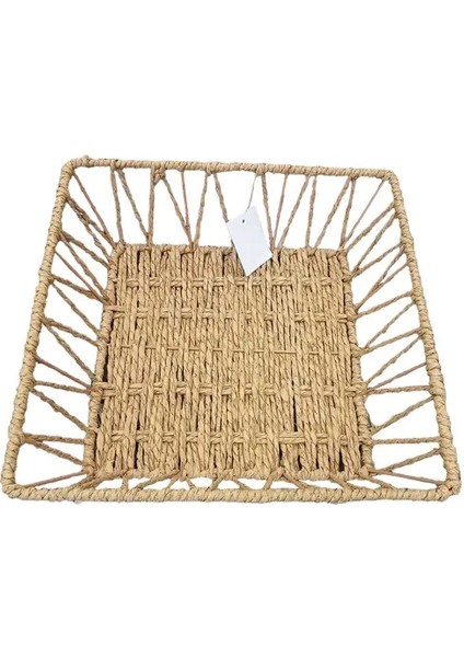 Mdb Doğal Örgü Kare Sepet