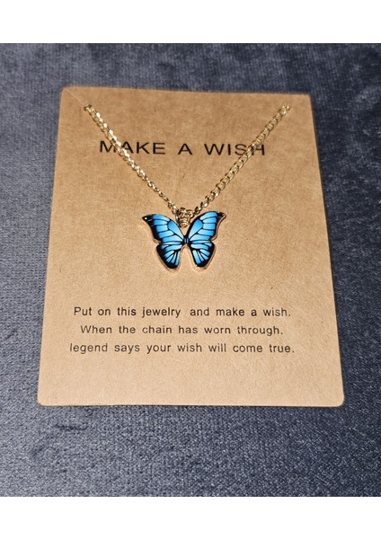 Dilek Kelebeği Koleksiyonu — Renkli Kelebek Kolye Kartlı Hediye modelleri