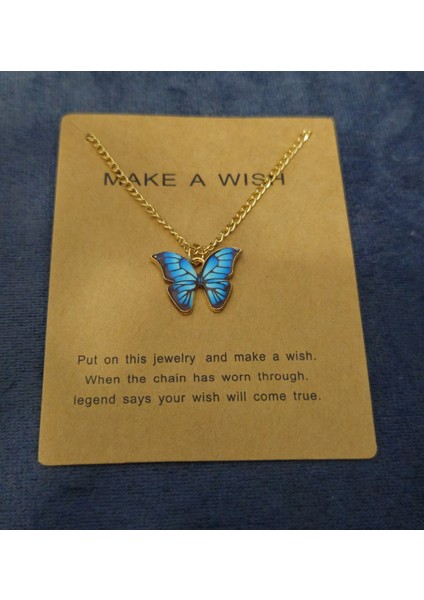 Dilek Kelebeği Koleksiyonu — Renkli Kelebek Kolye Kartlı Hediye fırsatları