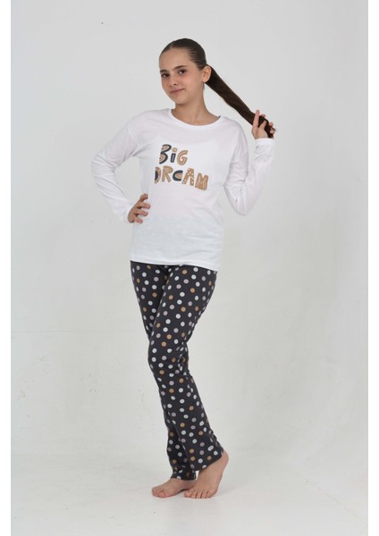 Kız Çocuk Big Dream Baskılı Pijama Takım modelleri