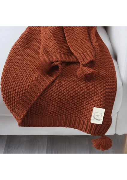 Coco Pirinç Örgü Ponponlu Triko Tv Battaniyesi Throw Koltuk Şalı fiyatları