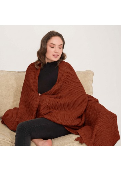 Coco Pirinç Örgü Ponponlu Triko Tv Battaniyesi Throw Koltuk Şalı indirimleri