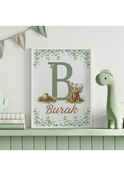 Orman Hayvanları Isim Tablo Seti, Çocuk Odası Tablo, Bebek Odası Tablo modelleri