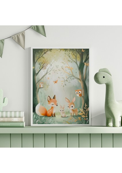 Orman Hayvanları Isim Tablo Seti, Çocuk Odası Tablo, Bebek Odası Tablo indirimleri