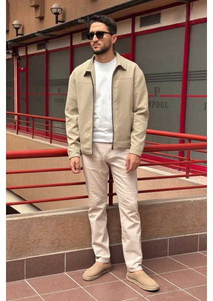 Erkek, Fitil Desenli, Gömlek Yaka, Rahat Kesim, Mevsimlik-Baharlık Ceket 618