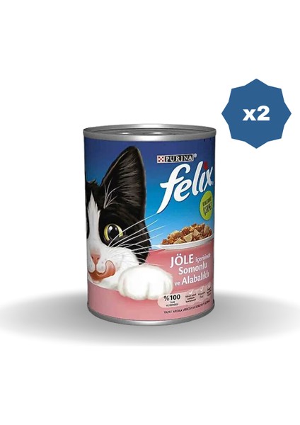 Konserve Kedi Maması Somonlu 400 gr - (2 Adet)