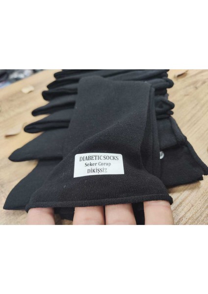 12 Çift Kadın Lastiksiz Çorap Dikişsiz Rahat Lastik Düz Pamuklu Diyabetik fiyatları