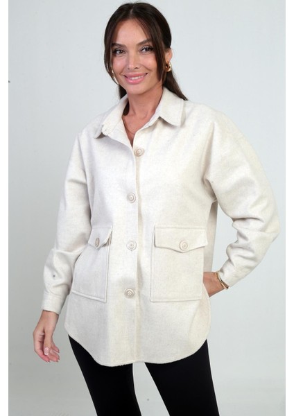 Kadın Önü Düğmeli Cepli Gömlek modelleri