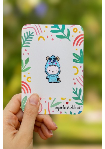 Mavi Canavar Hello Kitty Rozeti