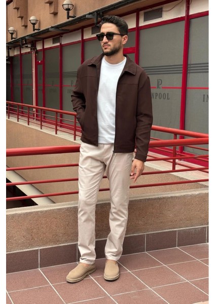 Erkek, Fitil Desenli, Gömlek Yaka, Rahat Kesim, Mevsimlik-Baharlık Ceket 618