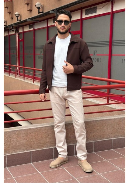 Erkek, Fitil Desenli, Gömlek Yaka, Rahat Kesim, Mevsimlik-Baharlık Ceket 618