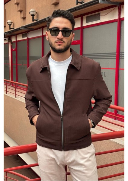 Erkek, Fitil Desenli, Gömlek Yaka, Rahat Kesim, Mevsimlik-Baharlık Ceket 618