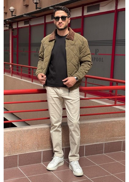 Rahat Kesim, Yakası Kadife Detaylı, Baklava Desen Kapitone, Suya Dayanıklı Ceket 2505 modelleri