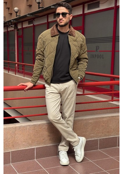 Rahat Kesim, Yakası Kadife Detaylı, Baklava Desen Kapitone, Suya Dayanıklı Ceket 2505 indirimleri