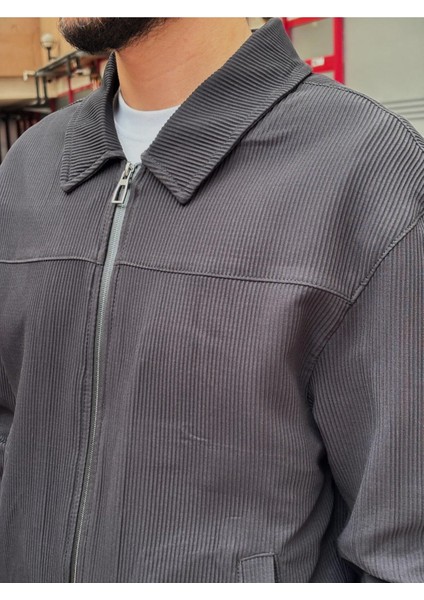 Erkek, Fitil Desenli, Gömlek Yaka, Rahat Kesim, Mevsimlik-Baharlık Ceket 618