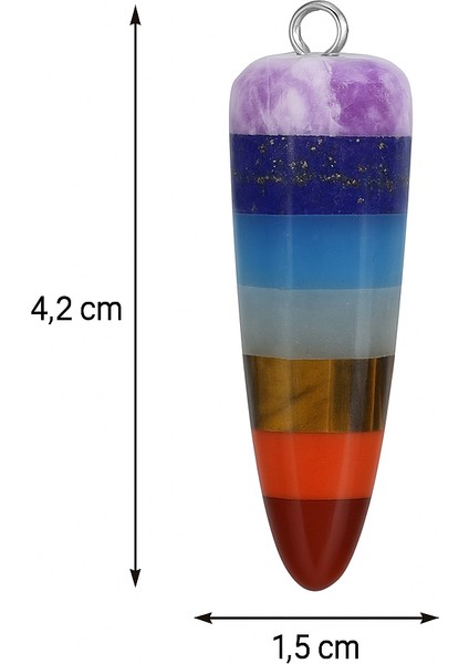 Doğal 7 Çakra Taşı Sarkaç | Enerji Dengeleyici Meditasyon Pendulumu modelleri