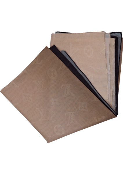 Saten Kahve Jakarlı Ikili Degrade Şal Seti fiyatları