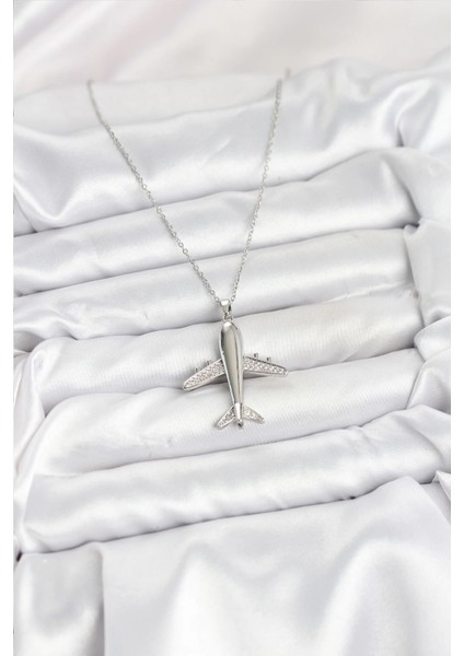 Bfs 316L Çelik Zincir Gümüş Renk Uçak Model Kadın Kolye fiyatları