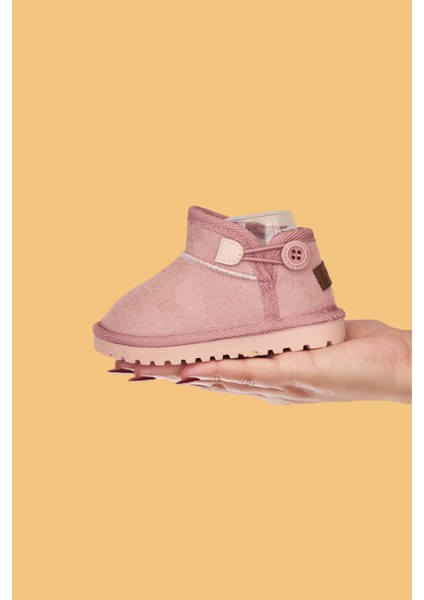 Kodiaq Kız Çocuk ve Bebek Kışlık Süet Pembe Bot | Ortopedik Kaymaz Taban, Sıcak Tutan Kürklü Bot modelleri