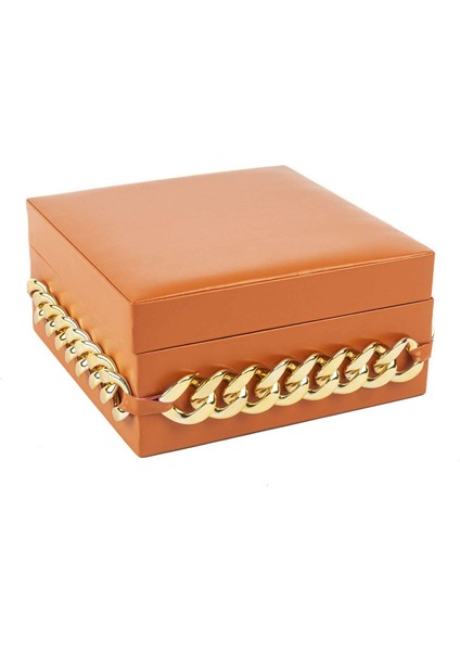 Turuncu Glod Takı Kutusu 22X22X11 cm